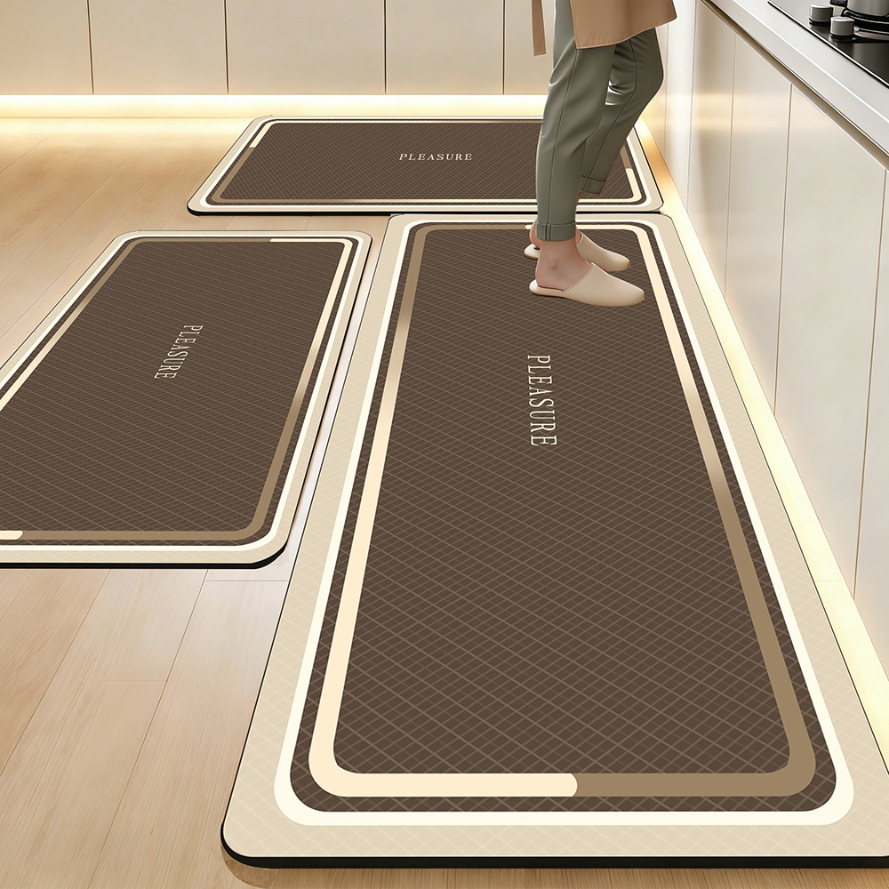 Kit 3 Tapetes de Cozinha - Super Absorvente Secagem Rápida Fácil de Lavar e Antiderrapante