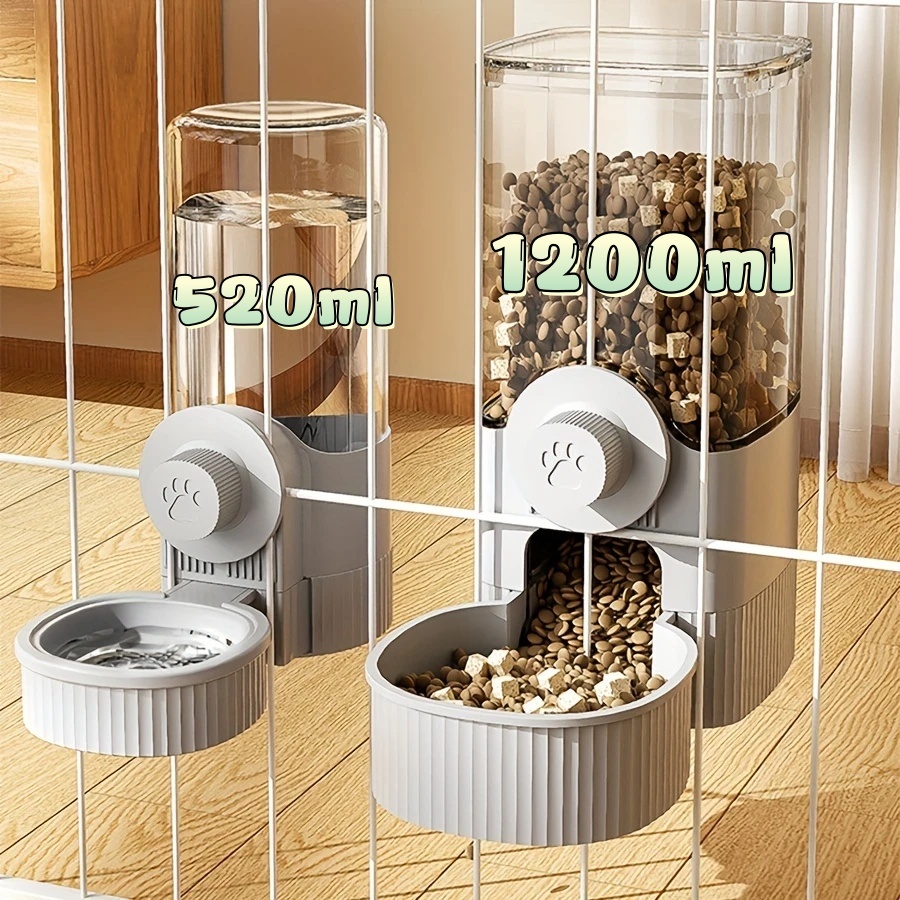 Dispensador de água suspenso para gaiola de pets, alimentador e bebedouro automático