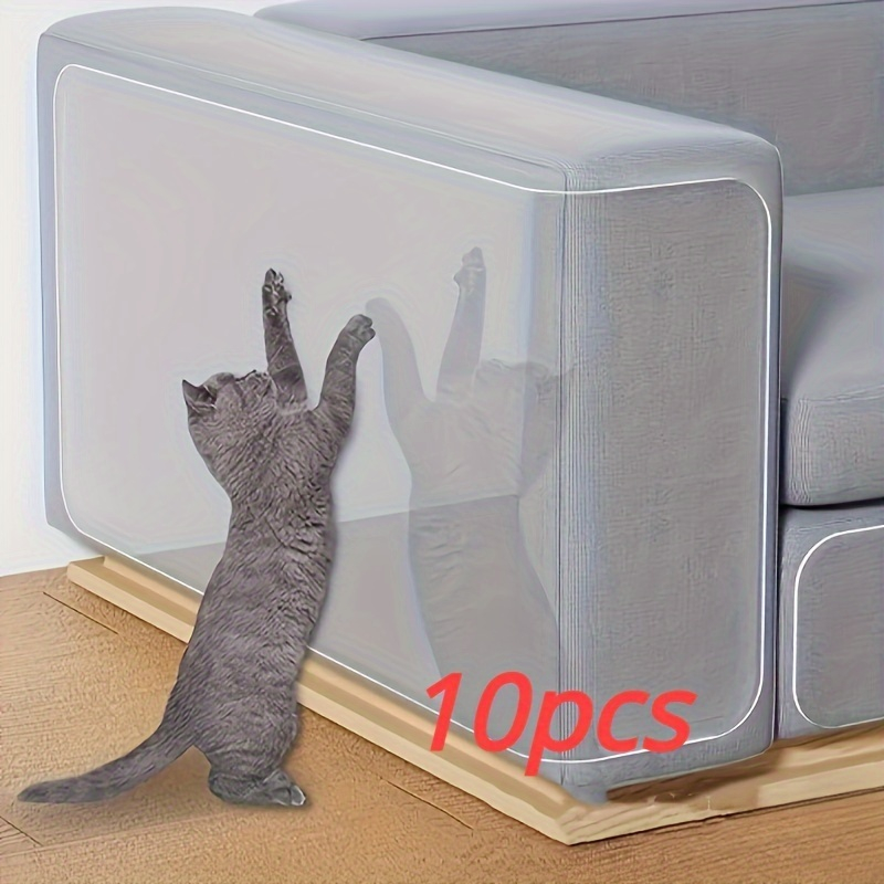 10pcs Filme anti arranhador arranhão para cantos - protetor de arranhões transparente flexível gato protege móveis sofá