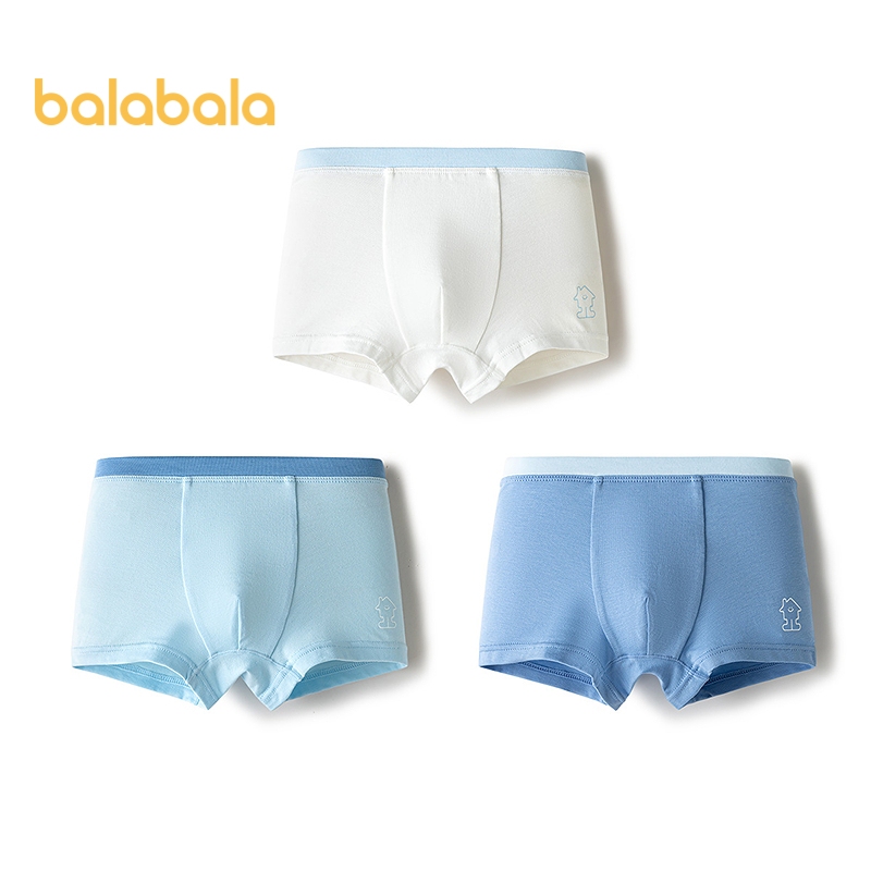 balabala Meninos Meninas Roupa Íntima Infantil 2026 Boxers Shorts De Algodão Cuecas De 3 Pacotes Para Crianças Macios E