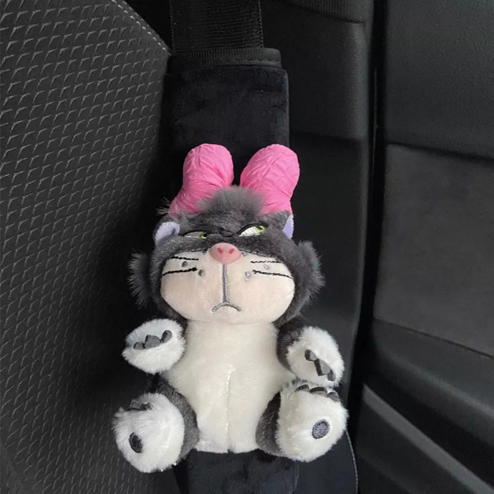 Capa De Cinto De Segurança Do Carro Dos Desenhos Animados Auto Ombro Casal Decoração Interior Acessórios Arco V7v1