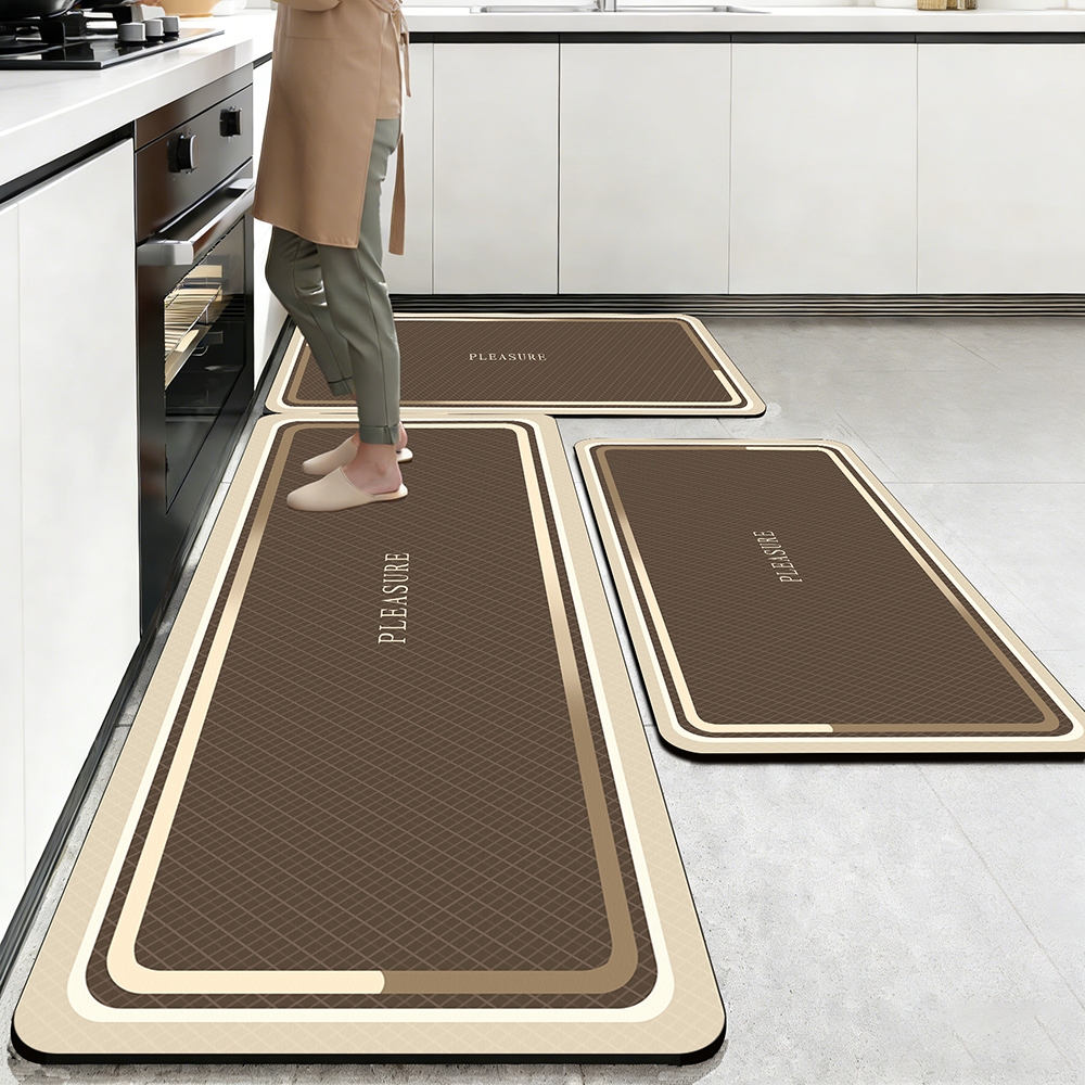 Kit 3 peças Tapete de Banheiro de Borracha Premium - Resistente a Manchas, Antiderrapante 120*40cm 60*40cm 60*40cm