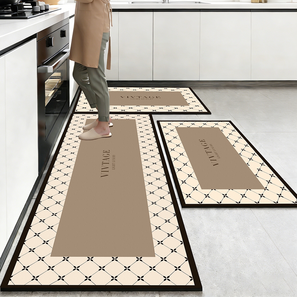 Kit 3 Tapetes de Cozinha - Super Absorvente Secagem Rápida Fácil de Lavar e Antiderrapante