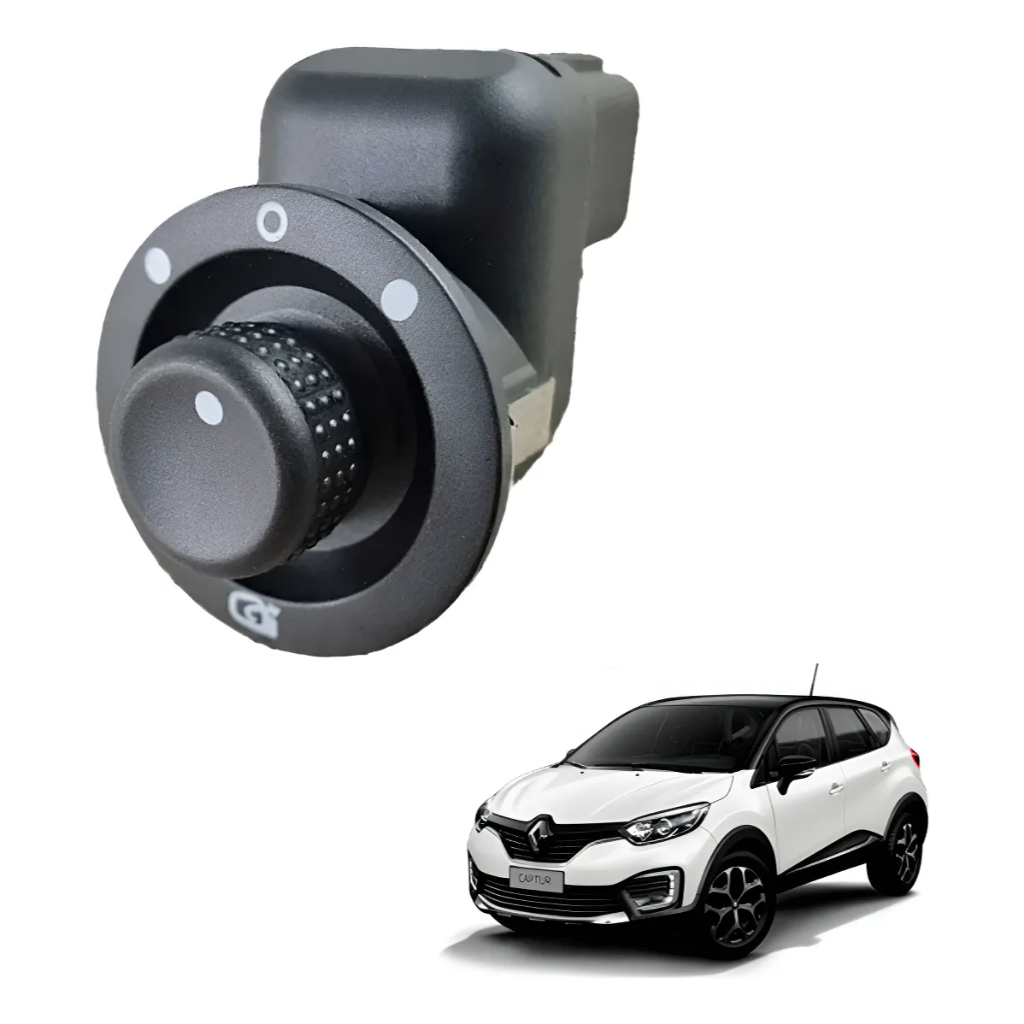 Botão De Ajuste De Espelho Elétrico Para Renault Captur 2017-2019
