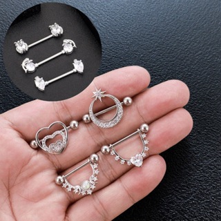 2pcs Anéis De Mamilo De Aço Inoxidável Para Mulheres Beach Party Dance Body Jewelry Acessórios em Oferta na Shopee