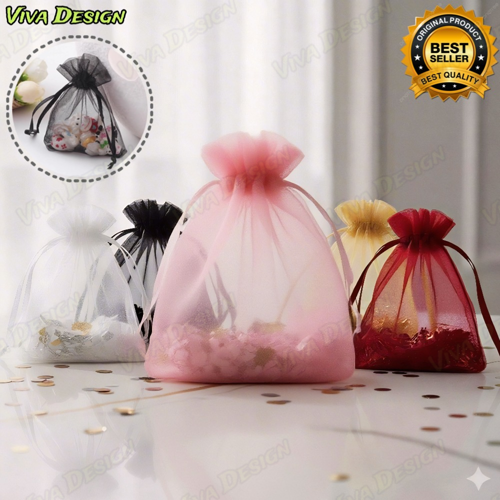Kit 50/100 Un Saco Saquinho Organza Tule Saquinho 7x9 9x12 10x15 Festa Casamento bolsa para guardar batom em Oferta na Shopee