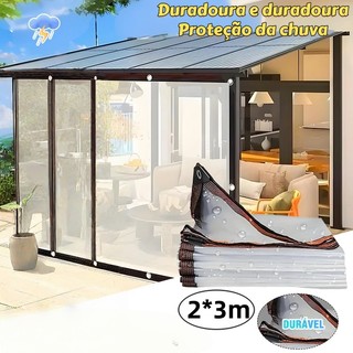 Lona Transparente à Prova de Chuva Cobertura Reforçada Ideal para Portas e Terraços garagem Galpões de hortaliças