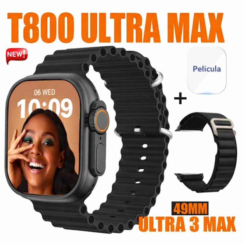 2026 Original iwo T800 Ultra3 Max Calculadora De Freqüência Cardíaca Monitoramento Smartwatch 2.02 Polegadas Série 9 Pre
