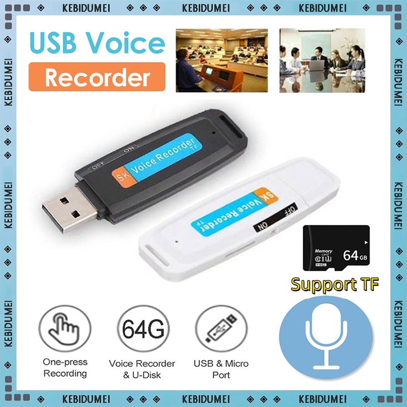 Gravador De Voz De Áudio Digital Portátil USB , 16GB/32GB/64GB , Tipo Oculto , Mini Alimentado Por Ditafone , Suporte Pa em Oferta na Shopee