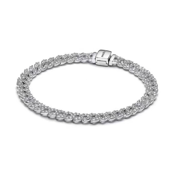 Pulseira Dourada Com Corrente Cubana em Oferta na Shopee