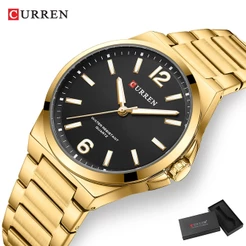 CURREN Relógio Masculino Business Casual Minimalista Aço Inoxidável Resistente À Água De Quartzo 8493