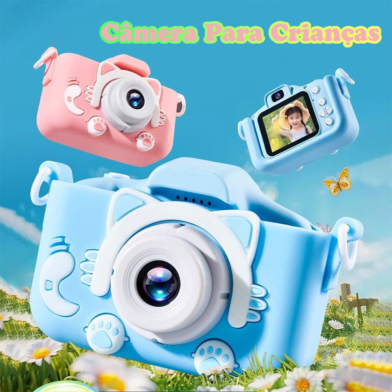 Camera Infantil Digital Filmadora Infantil Mini Maquina Fotografica Infantil Com Video Jogos Fotos-Vale Achado