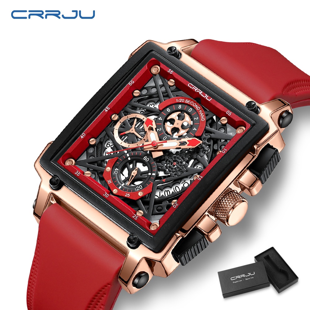 CRRJU Luminous Display Movimento Quartzo À Prova D'água Relógio Multifuncional Masculino 2312 em Oferta na Shopee