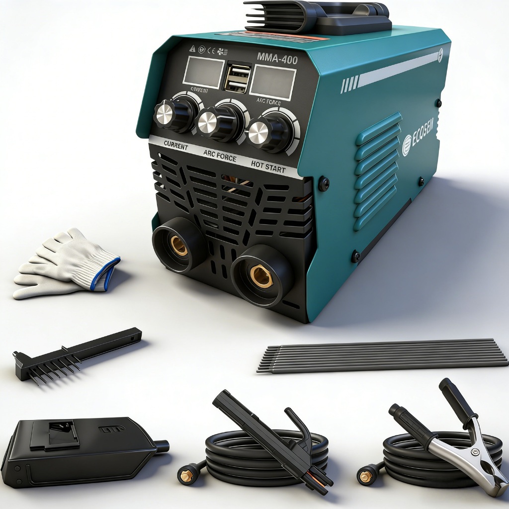 Máquina De Solda Inversora 120a MMA 400 120A Trato 60 Hz Leve 220v