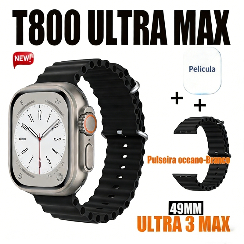 2026 Modelo T800 Ultra 3MAX Última Série smartwatch IW016 Suporta Carregamento Sem Fio , Contagem De Passos , Monitorame em Oferta na Shopee