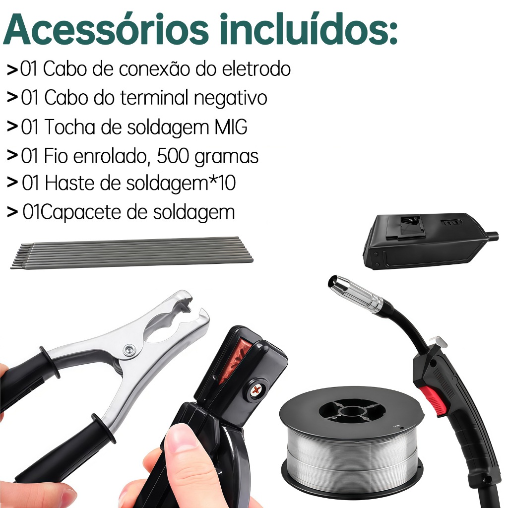 Máquina De Solda MIG Inversora 130A , Eletrodo TIG-Lift 3 Em 1 Sem Gás , Frequência De 220 V , 50/60 Hz