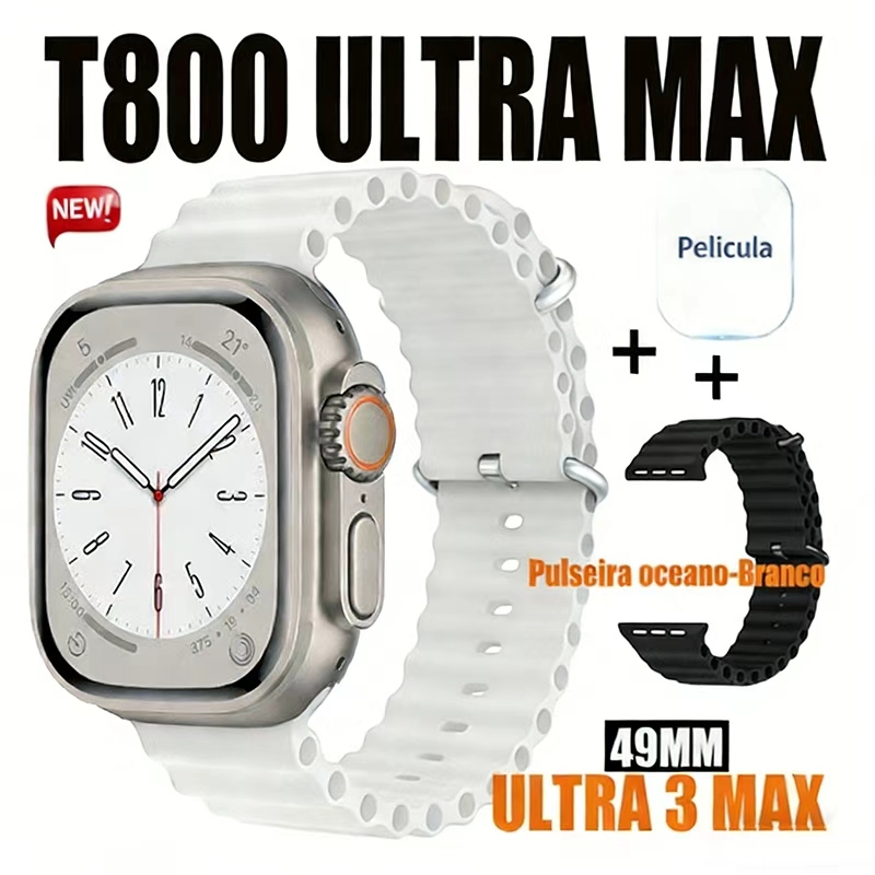 2026 Novo Modelo T800 Ultra 3MAX , Smart Watch Series IW09 , Carregamento Sem Fio , Contagem De Passos , Monitoramento D