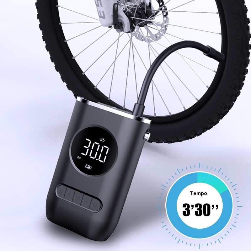 Mini Compressor de Ar Portátil para Carro - Inflador Compacto e Rápido para Pneus | Ideal para Viagens e Emergências
