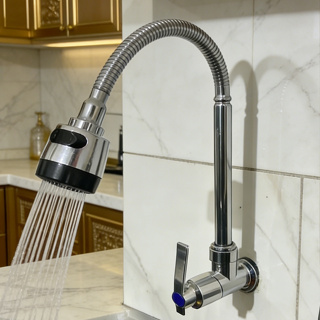Torneira De Cozinha Montada Na Parede , Água Fria , Alça Única , 2 Modos , Torneiras , Montagem em Oferta na Shopee