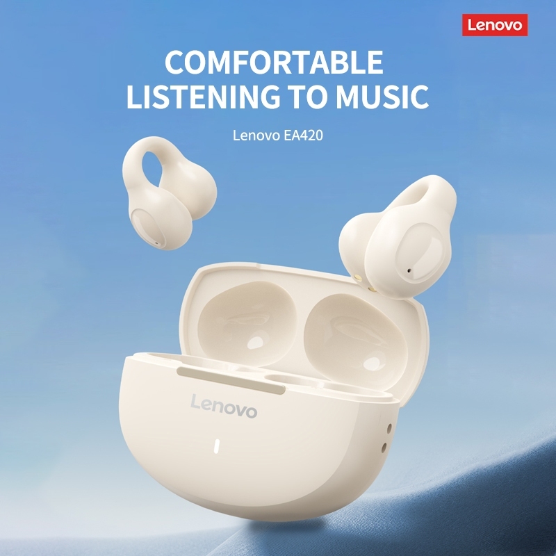 Lenovo Fones De Ouvido EA420 Esporte Bluetooth 5.4 Sem Fio Com Microfone TWS Em Forma De U Tipo Clipe Fone Controle De T em Oferta na Shopee