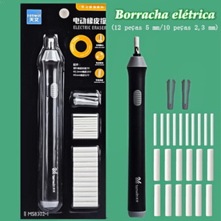 Borracha Elétrica Profissional para Escolar,Lápis Borracha Elétrica Com diferente Refil Para Arte Estudante em Oferta na Shopee