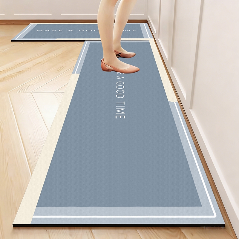 Passadeira Emborrachada Para Cozinha com 2 Peças 120x40cm+60x40cm