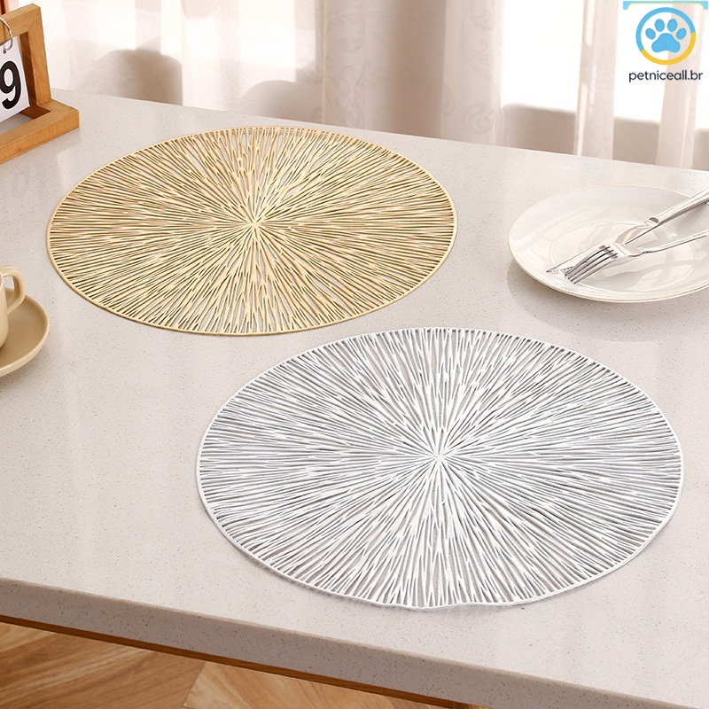 Americano Desktop Placemat prato de jantar esteira 3/6 peças conjunto redondo Design de moda à prova dwaterproof água An