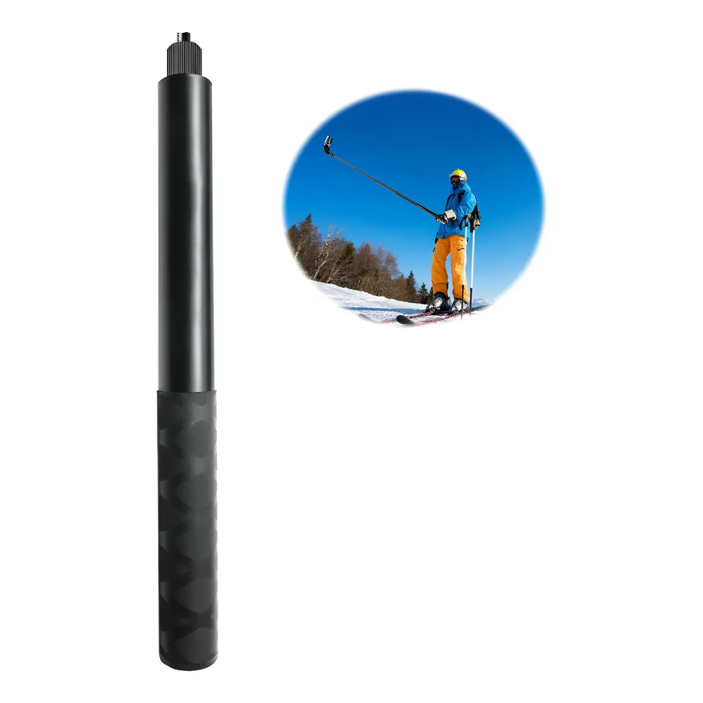 Selfie Stick Genérico 120cm Para Insta360 One X2 X3 Preto
