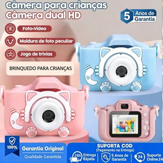 Mini Câmera Infantil Mini Recarregável Com Capa Video Jogos Fotos em Oferta na Shopee