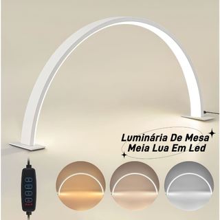 Luminária Led Meia Lua de Mesa Ring Light Estética e Manicure