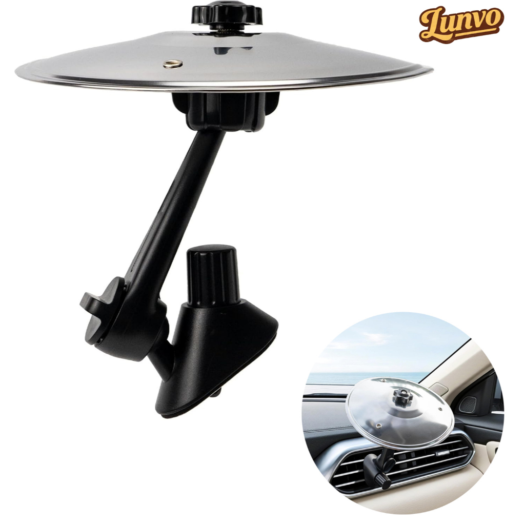 Mini Prato de Bateria Decorativo Ajustável para Painel de Carro Saída de Ar Metal