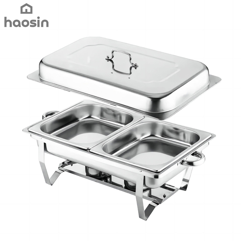 haosin Rechaud Retangular 12 L Com 2-3 Cubas Banho Maria em Oferta na Shopee