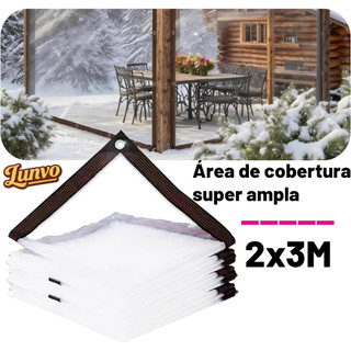Lona Transparente à Prova d'Água e Durável | Rede de Proteção Solar, Tela de Jardim e Coberturas de Móveis | Cobertura