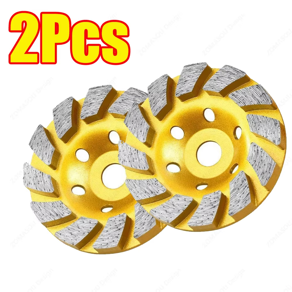 Kit 2 Discos Desbaste Diamantado Turbo 100mm - Corte Preciso Para Esmerilhadeira