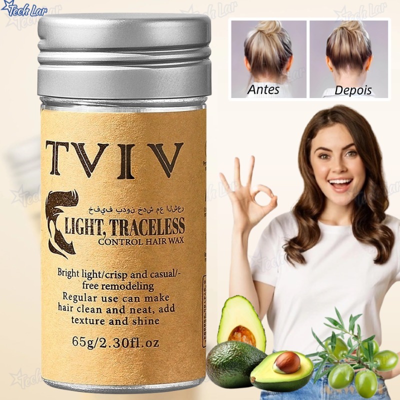 Bastão de Cera para Cabelo Anti-Frizz Frizzy Hair Tidying Creme Suavizante Styling Stick de Cera para Cabelo Sólido-TL