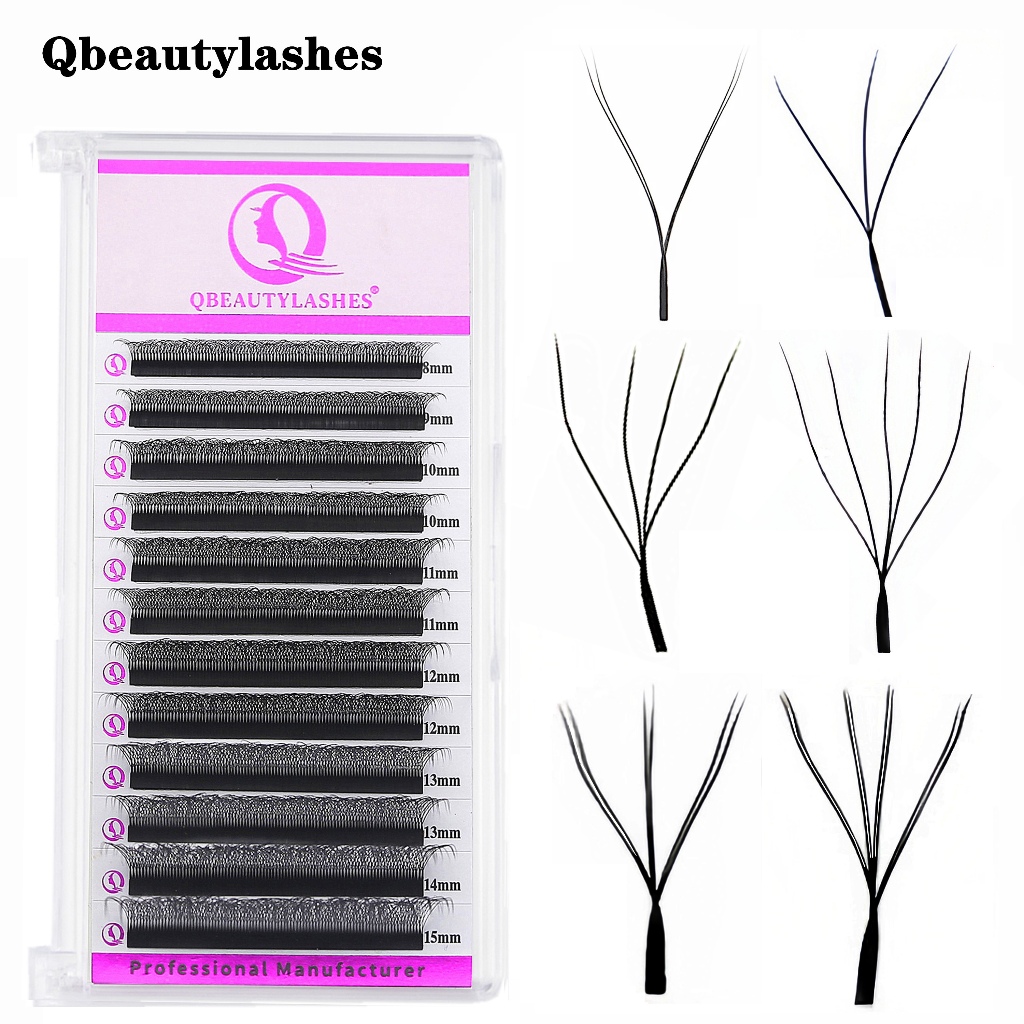 Qbeautuylashes Cílios YY/3D/4D/5D/6DW/8DW 0.07 Extensão De 5DW Pré-Fabricado Estilo Recortados Maquiagem Extensões Natur