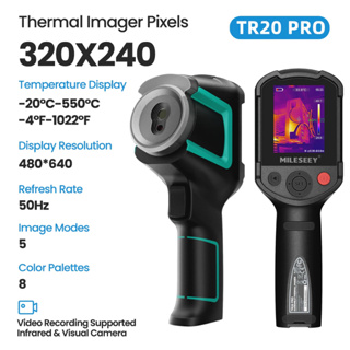 Câmera De Imagem Térmica MiLESEEY TR20 Pro , Infravermelha Portátil Com Resolução 320 x 240 , Taxa De Atualização De 50 em Oferta na Shopee