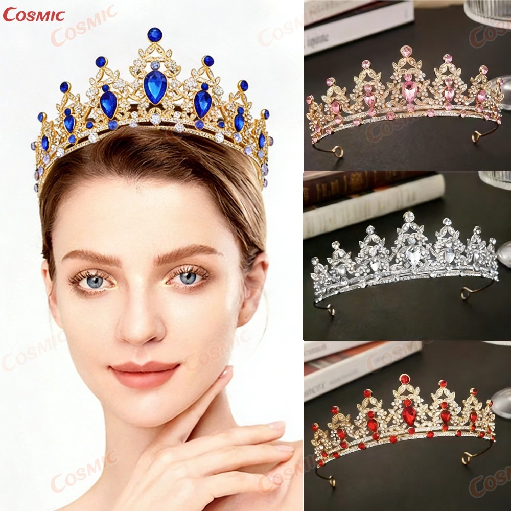 Tiara Barroca Nupcial , Coroa De Casamento De Cristal Europeu Para Acessórios Dr ess De Casamento-CO em Oferta na Shopee