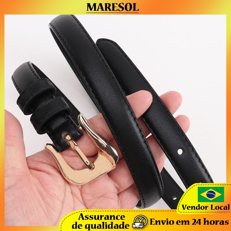 MARESOL Cinto feminino novo estilo All-Match cinto de alta qualidade feminino nicho Design pino fivela cinto com cinto J