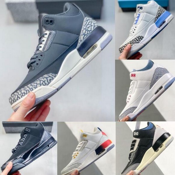 Tênis De Basquete Air 3 Masculino Feminino tenis basqueteira sapato preto Tamanho 40-47 em Oferta na Shopee