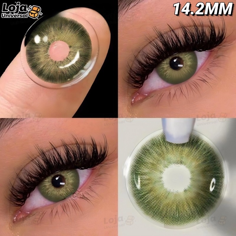 Lentes De Contato Coloridas 2pcs Contatos Coloridos Para Maquiagem De Cosméticos Brown Eyes-LU em Oferta na Shopee