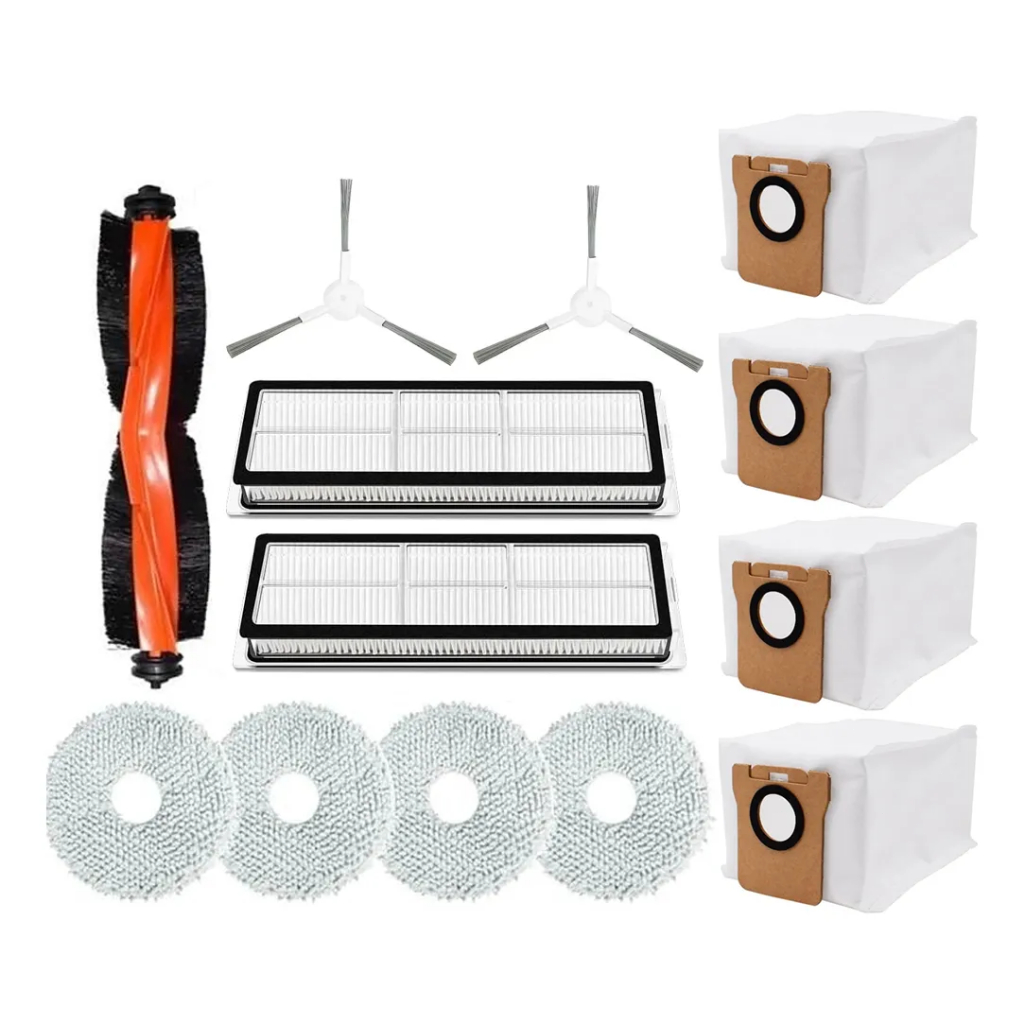 Kit 13 Acessórios Para Xiaomi Robô Aspirador X20 Max/x20 Pro Branco