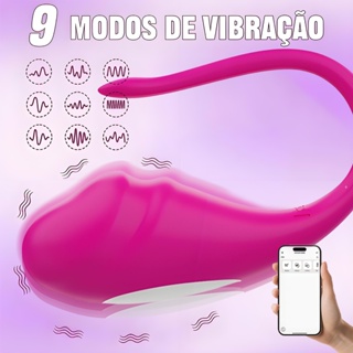 Vibrador Feminino Golfinho Com Controle De APP Estimulador Poderoso Recarregável Bluetooth em Oferta na Shopee