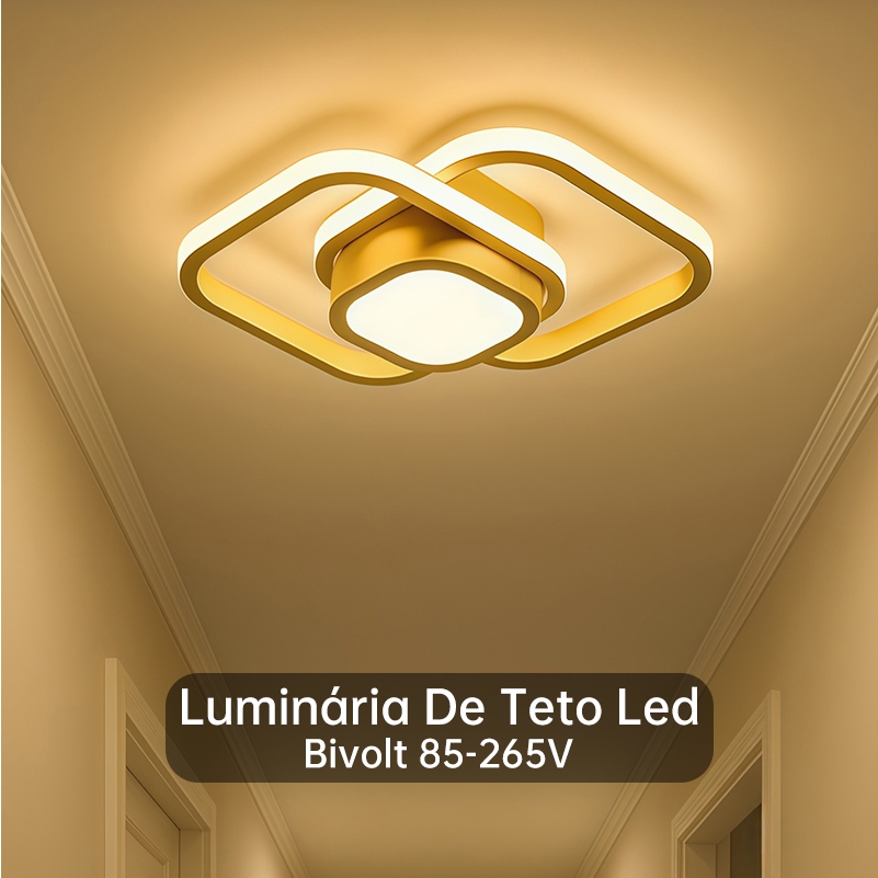 Lustre Moderno De Teto Led Em 3 Cores (110V/220V) Para Corredor , Sala De Estar , Quarto , Cozinha