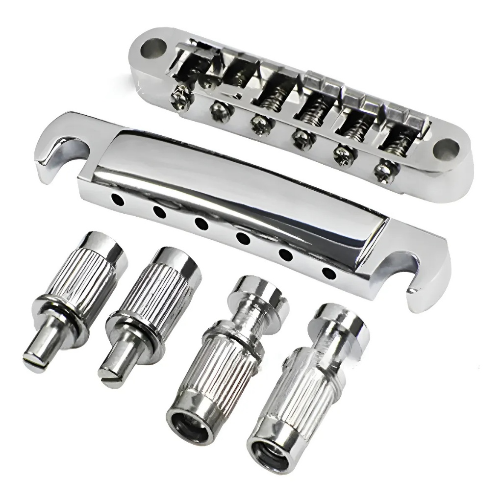 Ponte Cromada Tune-o-matic Para Guitarra Les Paul Lp