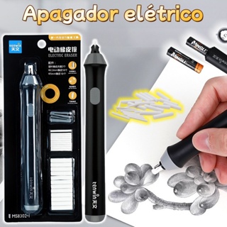 Borracha Elétrica Para Lápis Borracha Elétrica Com diferente Refil Para Arte Estudante em Oferta na Shopee