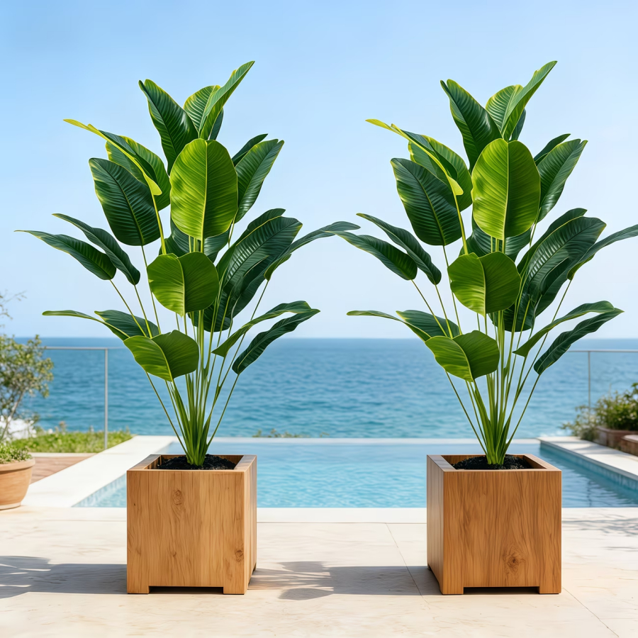 Muda de Bananeira Artificial Extra Grande 120cm, planta decorativa de alta qualidade para interior/exterior em Oferta na Shopee