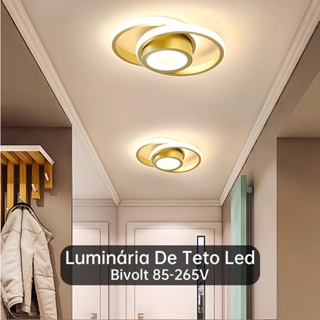 Luminária De Teto Led Bivolt 3 Cores Decoração Minimalista Moderno Pendente Lustre Plafon para Sala Quarto Ceiling Light em Oferta na Shopee