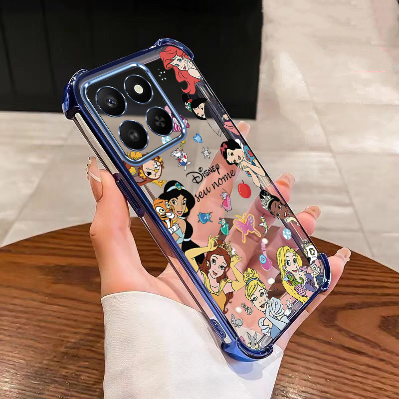 Motorola MOTO G67 5G Capa Com Nome Personalizado De Telefone Princesa Almofada De Ar Sólida Caixa Anti-Queda