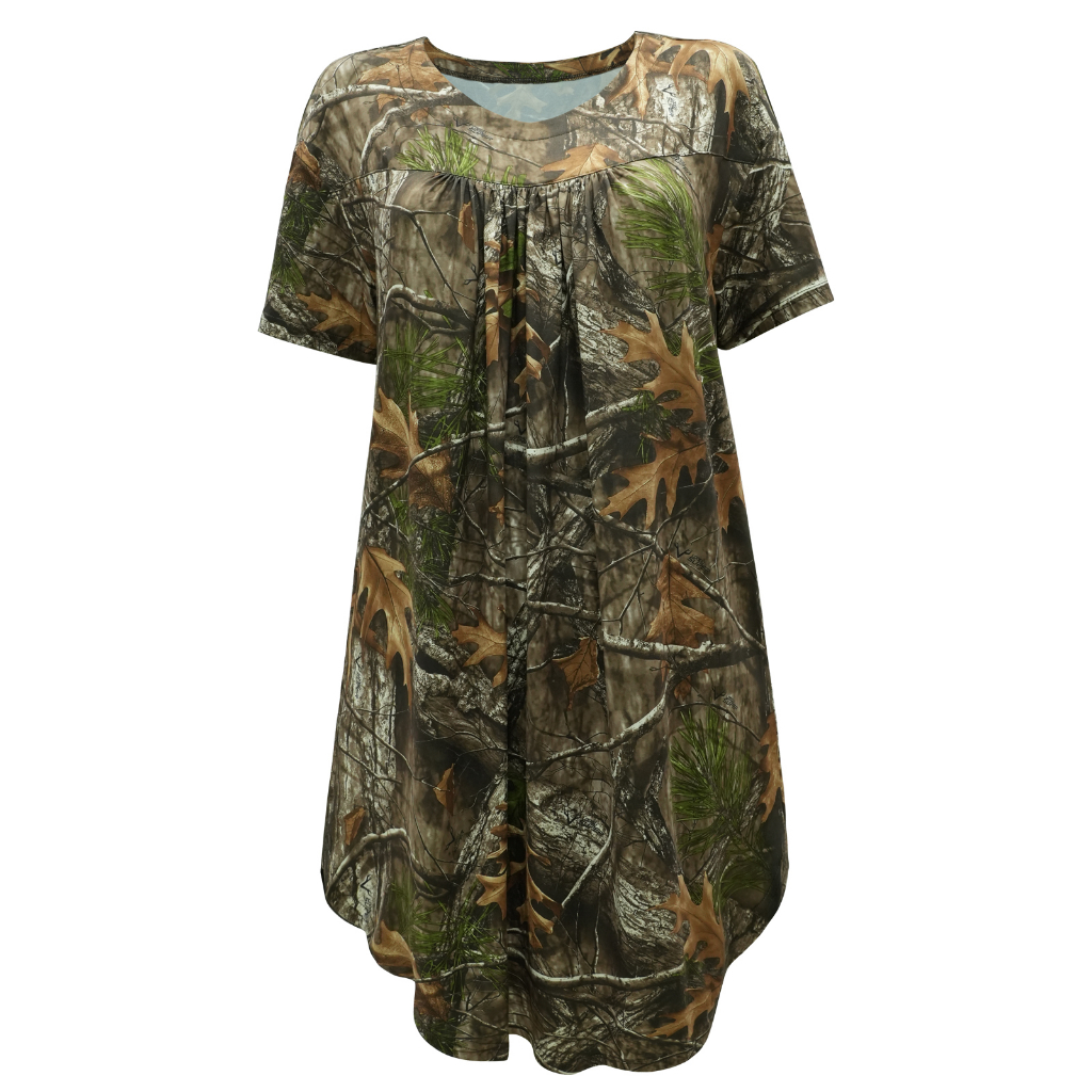 Imagem Pijama Camuflado De Árvore Real , Portátil , Verão , Manga Curta , Respirável , Confortável , Casa , Loungewear